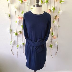 Navy blue sweater dress